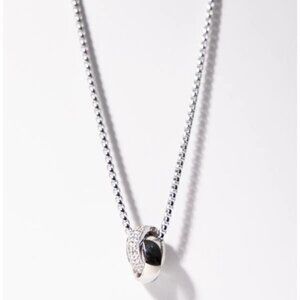 Luxury Stainless Steel Interlocking Pendant Necklace for Women